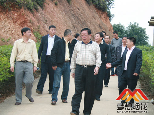 公司领导陪同王爱国一行考察工厂